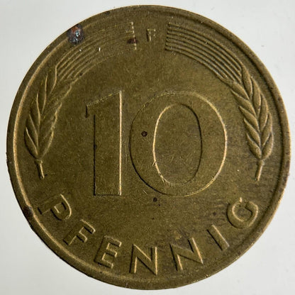 1977 Germany 10 Pfennig Coin | Fine Collectable Grade