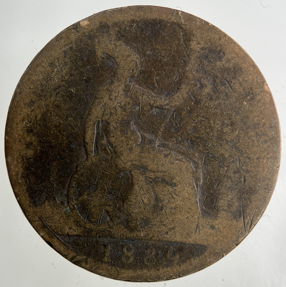 1889 Victoria One Penny Coin | Fair Grade