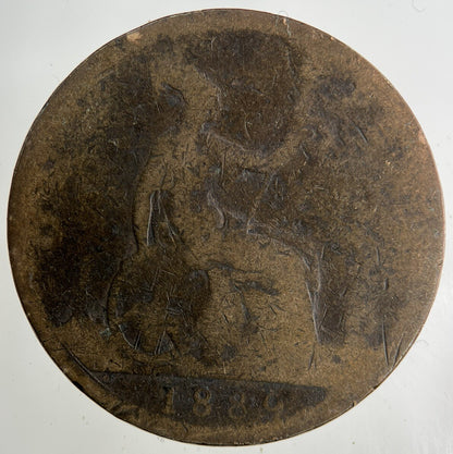 1889 Victoria One Penny Coin | Fair Grade