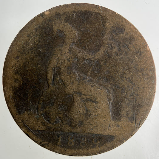 1889 Victoria One Penny Coin | Fair Grade