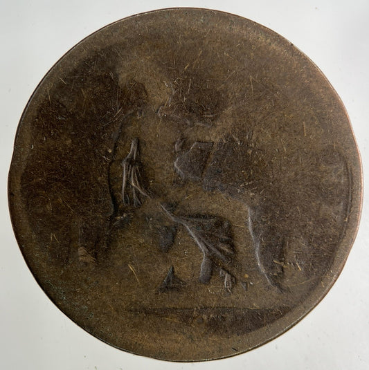 British Victoria One Penny Coin | Worn Grade