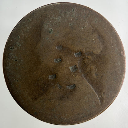 1861 Victoria One Penny Coin | Worn Grade