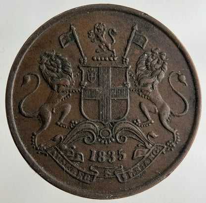 1835 East India Company 1/4 Quarter Anna Coin | Very High Grade