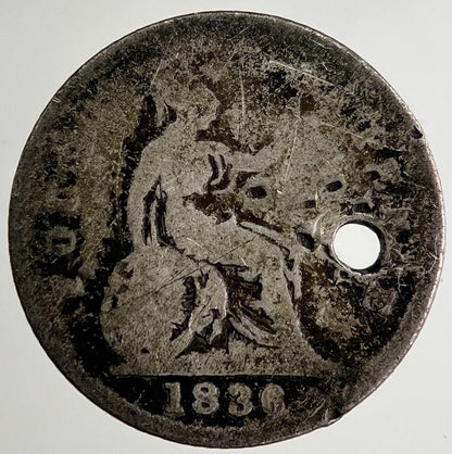 1836 William IV Four-Pence Groat Silver Coin | Fair Grade | a8507