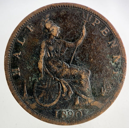 1890 Victoria Half-Penny Coin | Collectable Grade