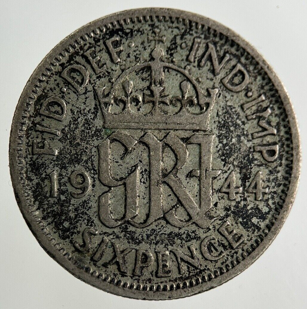 1944 George VI Sixpence Silver Coin | Fine Collectable Grade
