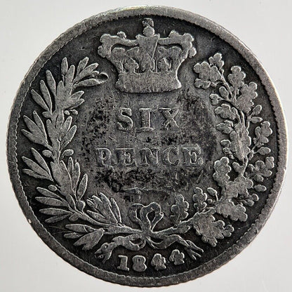 1844 Victoria Sixpence Silver Coin | Collectable Grade