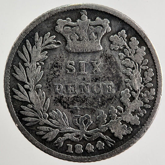 1844 Victoria Sixpence Silver Coin | Collectable Grade