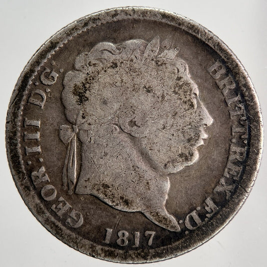 1817 George III 3rd Shilling Silver Coin | Collectable Grade | a6850