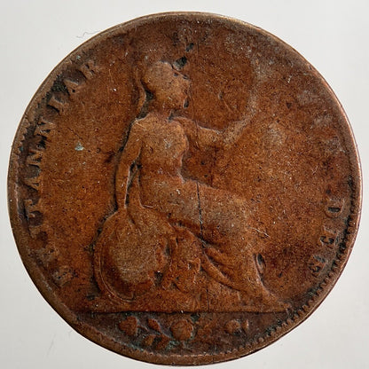 1853 Victoria Farthing Coin | Fair Grade | a5034