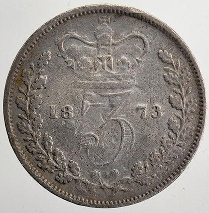 1873 Victoria Threepence Silver Coin | Fine Collectable Grade | a5890