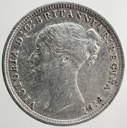 1873 Victoria Threepence Silver Coin | Very Fine Grade | a6096