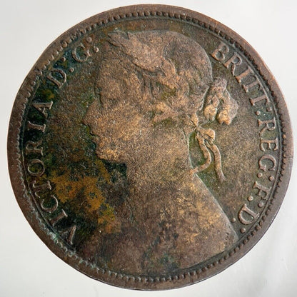1874 Victoria One Penny Coin | Collectable Grade
