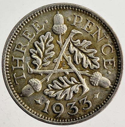 1933 George V Threepence Silver Coin | Very High Grade | a8751