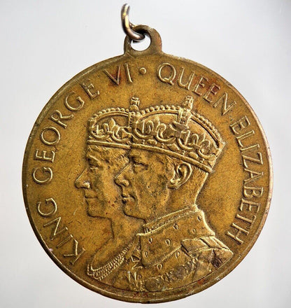 1937 King George VI Crowned Coronation Commemorative Medal | a2542