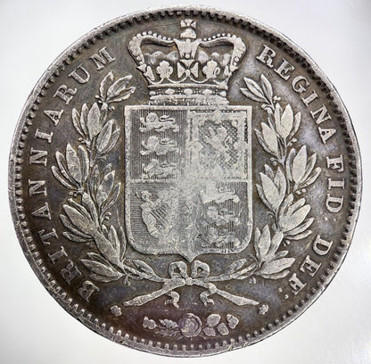 1845 Victoria One Crown Silver Coin | Fine Collectable Grade