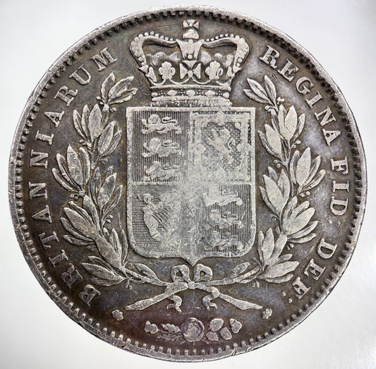 1845 Victoria One Crown Silver Coin | Fine Collectable Grade