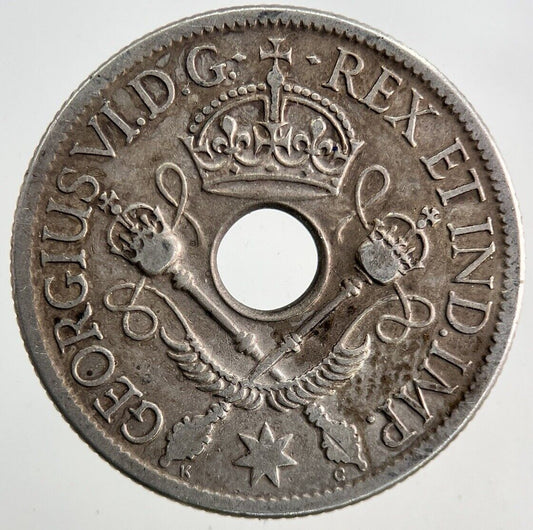 1938 British New Guinea Silver Shilling Coin | Fine Collectable Grade