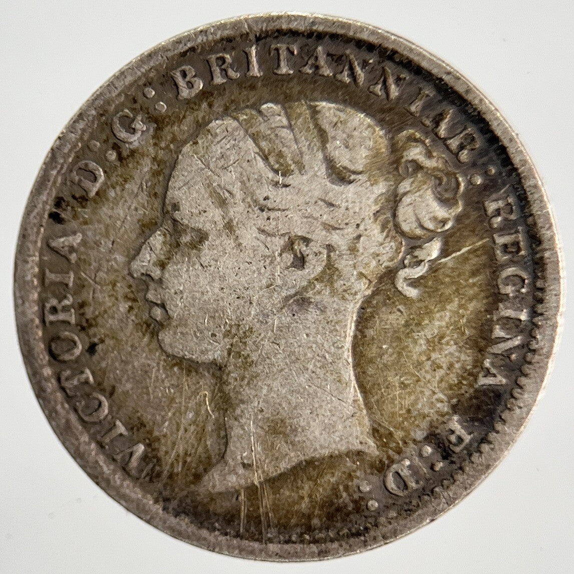 1884 Victoria Threepence | British Silver Coin | Collectable Grade | a1336