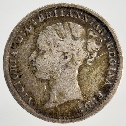 1884 Victoria Threepence | British Silver Coin | Collectable Grade | a1336