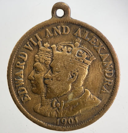 1901 Edward VII Queen Victoria British Medal | Collectable Grade | a5736