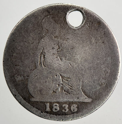 1836 William IV Four-Pence Groat Silver Coin | Fair Grade | a9853