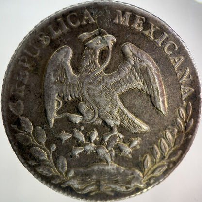 1881 Mexico 8 Reales Mounted Silver Silver Coin | Fine Collectable Grade