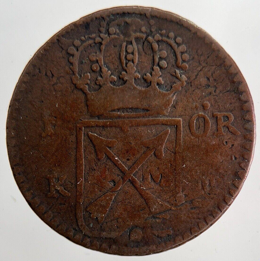 1710 Sweden 1 Ore Coin | Fine Collectable Grade | a6271