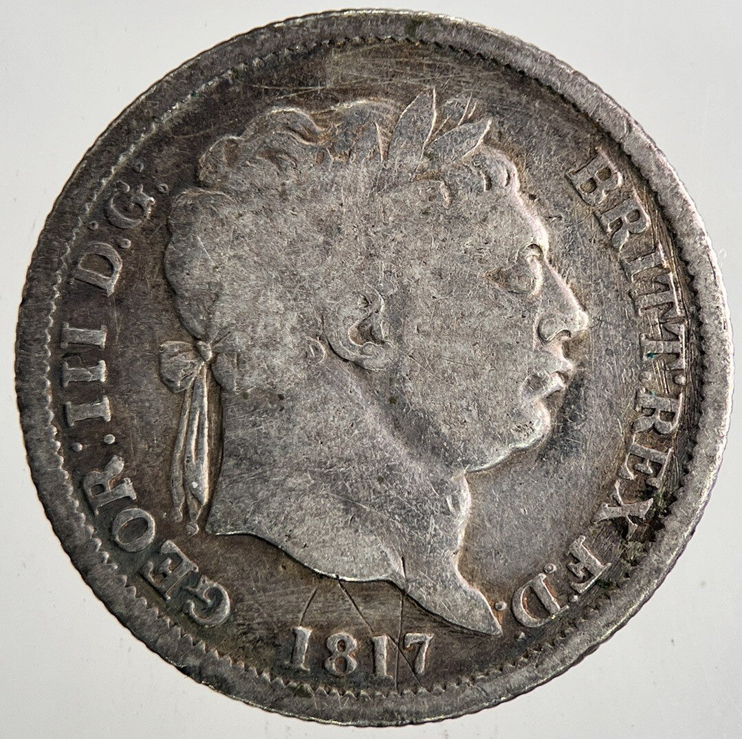 1817 George III 3rd Shilling Silver Coin | Collectable Grade | a9615