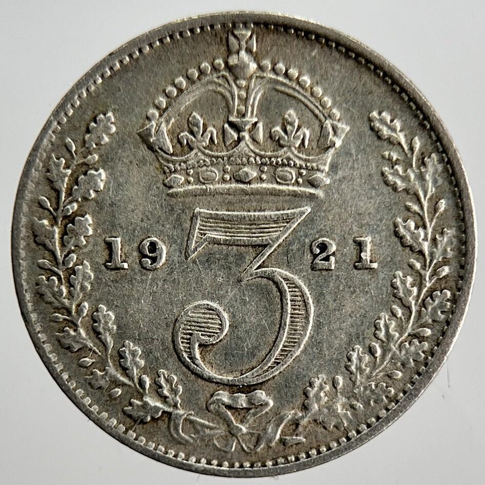 1921 George V Threepence Silver Coin | Fine Collectable Grade | a2540