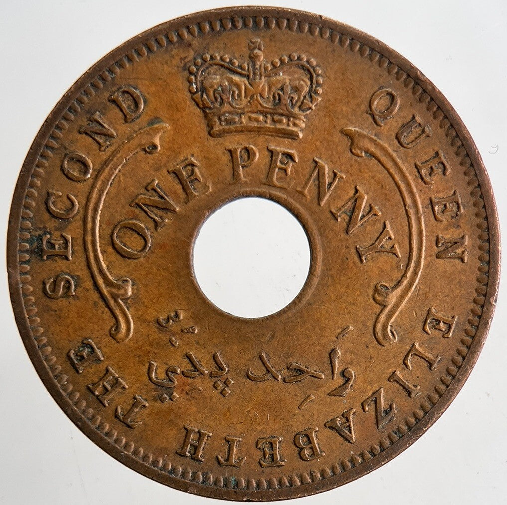 1959 Elizabeth II Nigeria One Penny Coin | Very High Grade | a6886