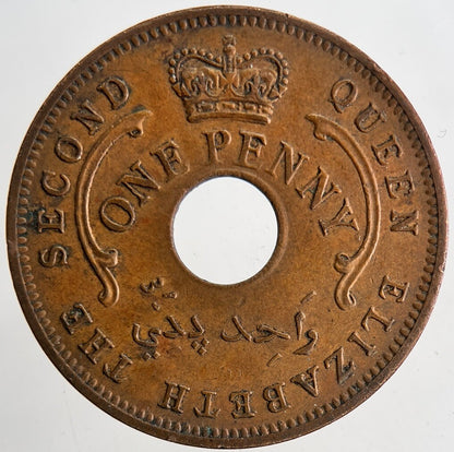 1959 Elizabeth II Nigeria One Penny Coin | Very High Grade | a6886