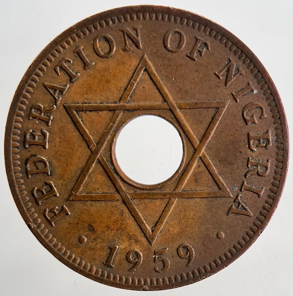1959 Elizabeth II Nigeria One Penny Coin | Very High Grade | a6886
