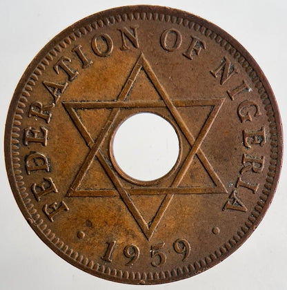 1959 Elizabeth II Nigeria One Penny Coin | Very High Grade | a6886