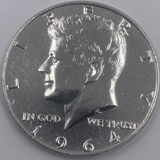 1964 US USA Kennedy Half Dollar | American Silver Coin | Very High Grade | a246