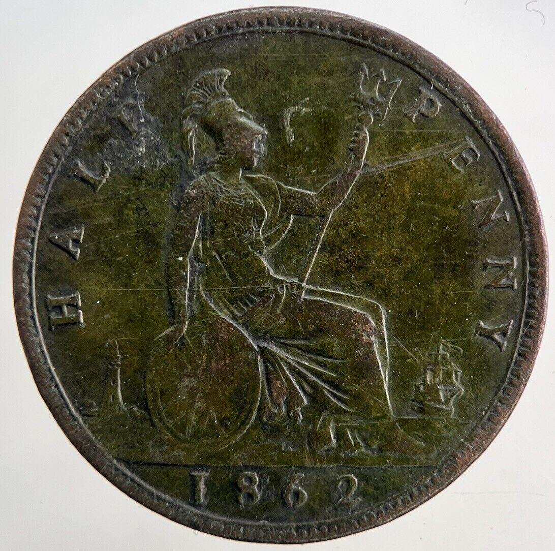 1862 Victoria Half-Penny Coin | Very High Grade