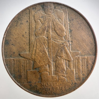 1925 British Empire Exhibition Nobel Penny Token Coin | Very High Grade | a7245