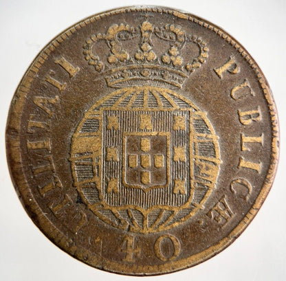 1822 Portugal 40 Reis Coin | Collectable Grade | a1844