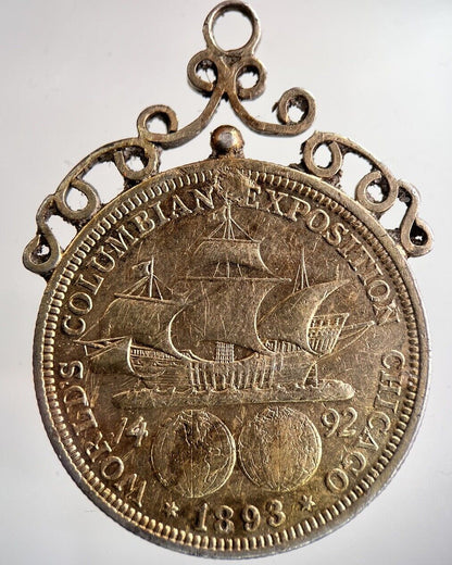 1893 US Columbian Expodition Half Dollar Silver Coin | Collectable Grade | a8944