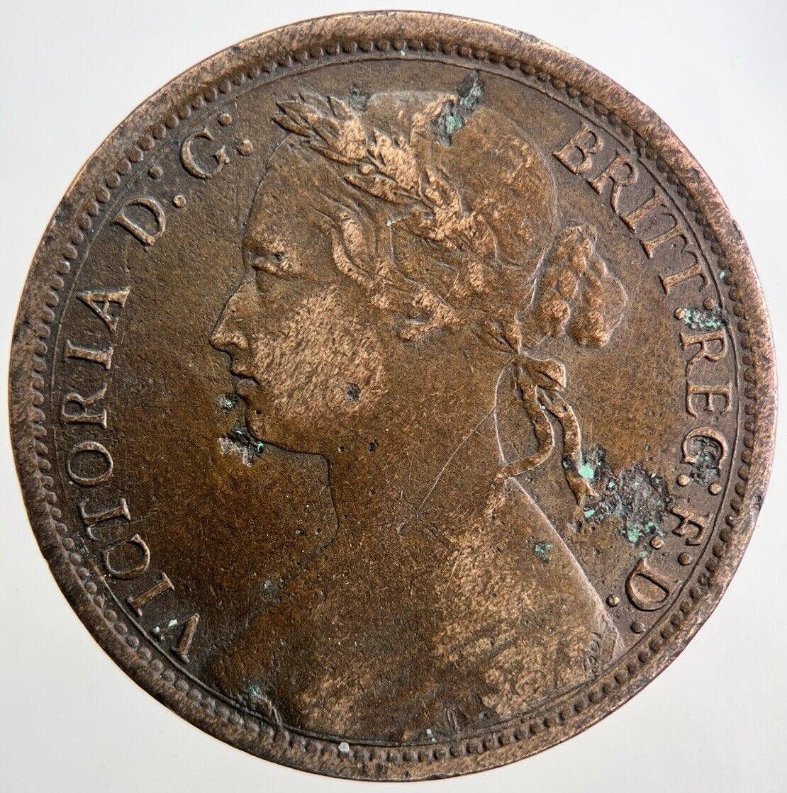 1874 Victoria One Penny Coin | Fine Collectable Grade