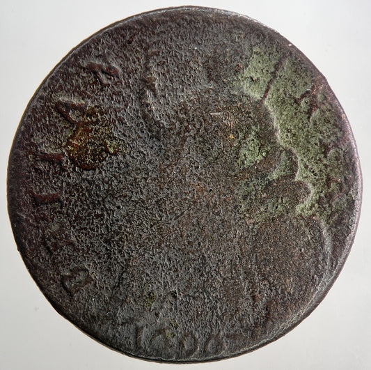 1696 William III 3rd Half-Penny Coin | Collectable Grade | a9066