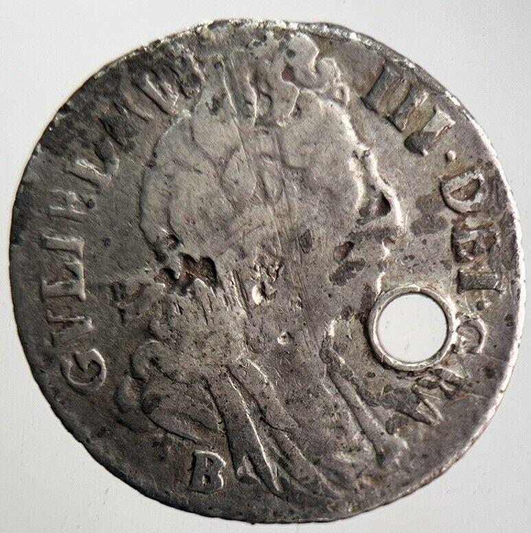 1697 William III Sixpence Silver Coin | Fine Collectable Grade | a4671