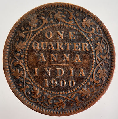1900 India Victoria 1/4 Quarter Anna Coin | Collectable Grade | a765