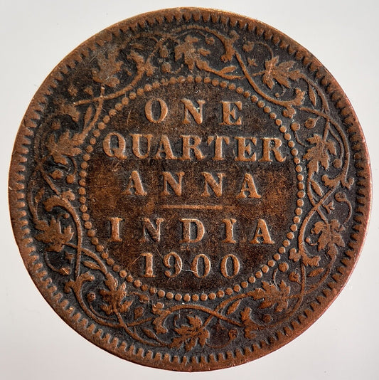 1900 India Victoria 1/4 Quarter Anna Coin | Collectable Grade | a765