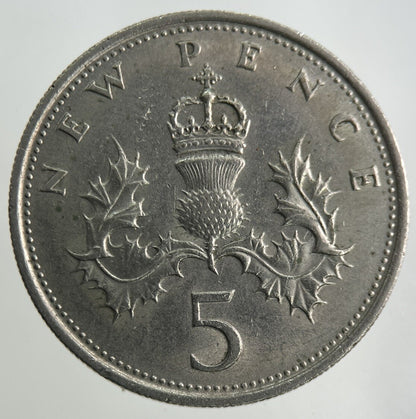 1970 Elizabeth II 2nd 5p Five-Pence Coin | Fine Collectable Grade
