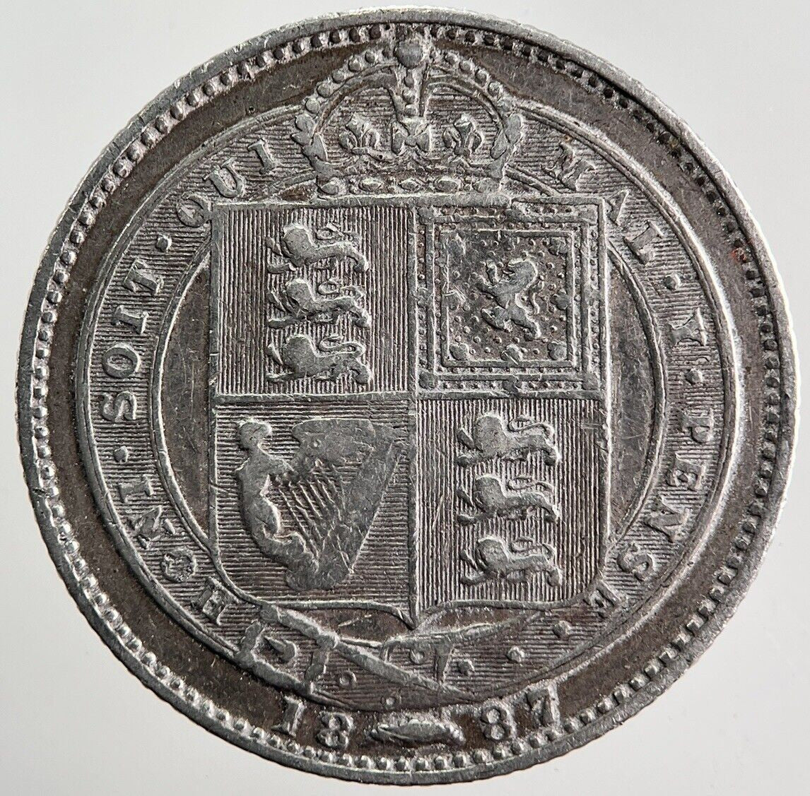 1887 Victoria Shilling Silver Coin | Fine Collectable Grade