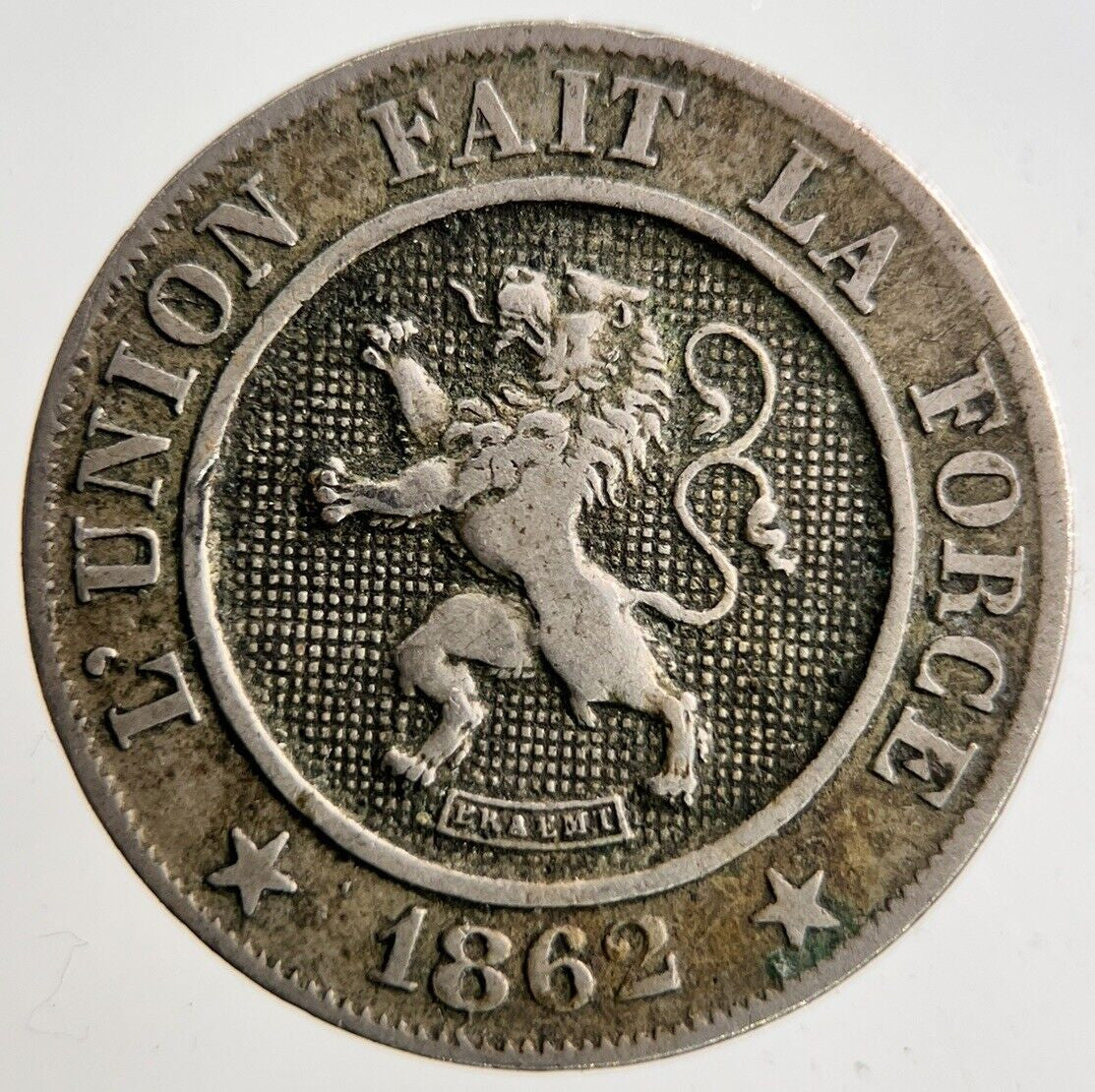1862 Belgium 10 Centimes Coin | Fine Collectable Grade