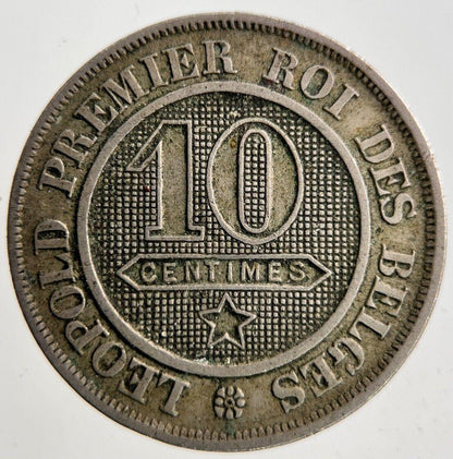 1862 Belgium 10 Centimes Coin | Fine Collectable Grade