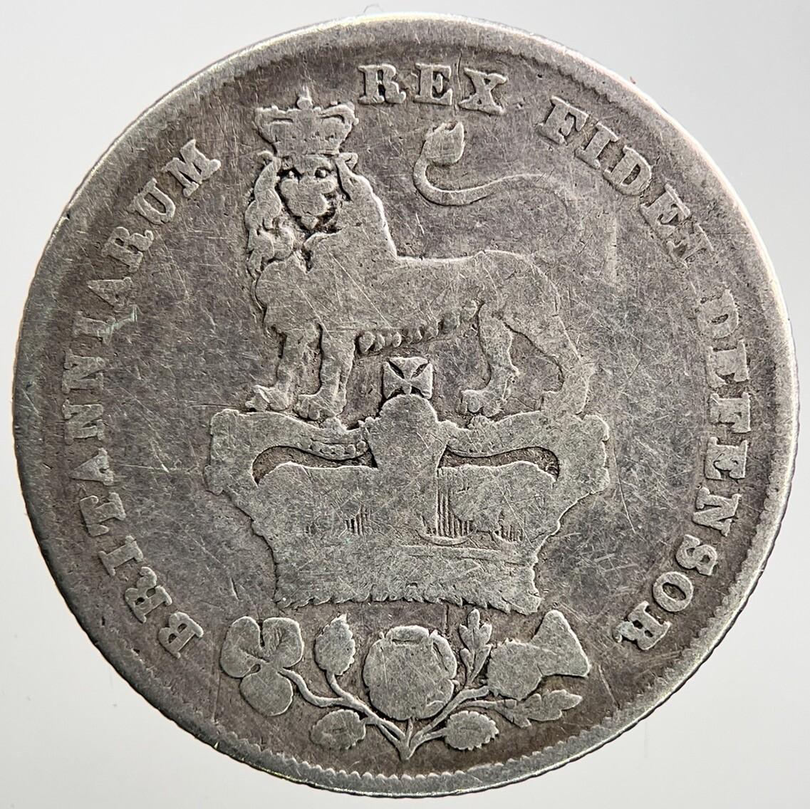 1826 George IV Shilling Silver Coin | Fair Grade | a167