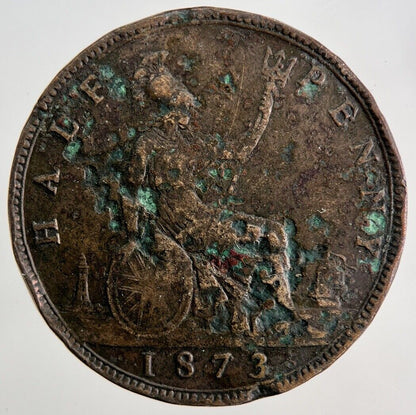 1873 Victoria Half-Penny Coin | Fine Collectable Grade